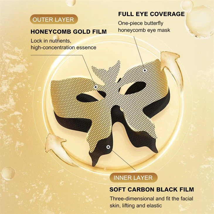 Astaxanthin Gold Honeycomb Eye Mask p6(001)